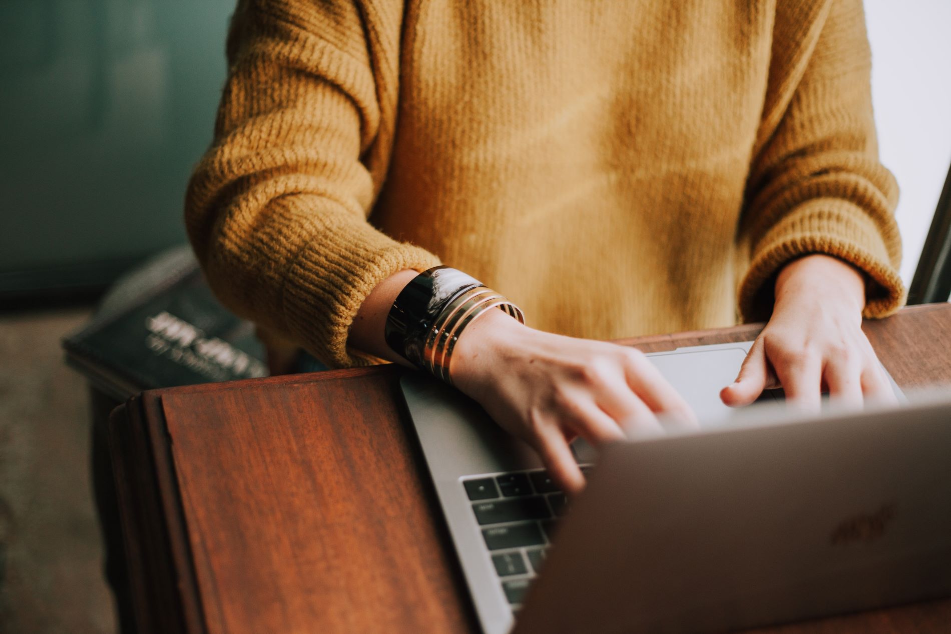 Man using laptop